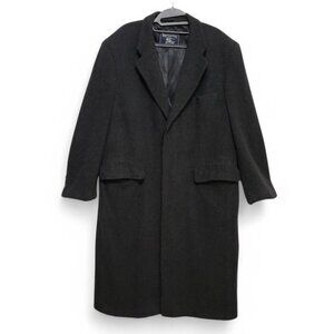 Vintage BURBERRY Overcoat 100% Pure Wool Long Car Coat